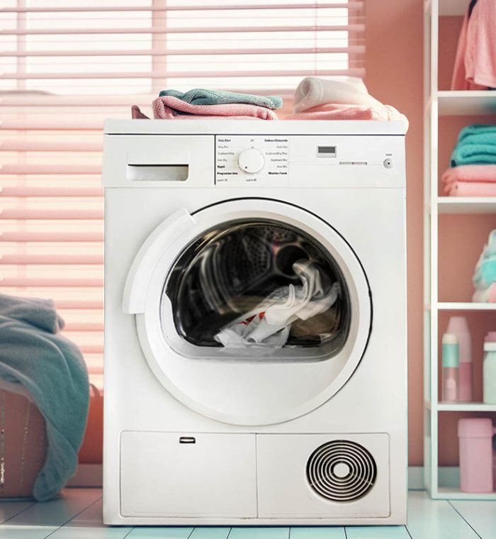 Hebron Service Lava e Seca 004 pastel color automatic washing machine, with a transparent window in front to watch the clothes being washed, stop method, Polka, UHD, high detail --ar 3:2 --v 5.2 Job ID: 1ff12f67-1217-4ae2-b1a5-2350527dc1f2